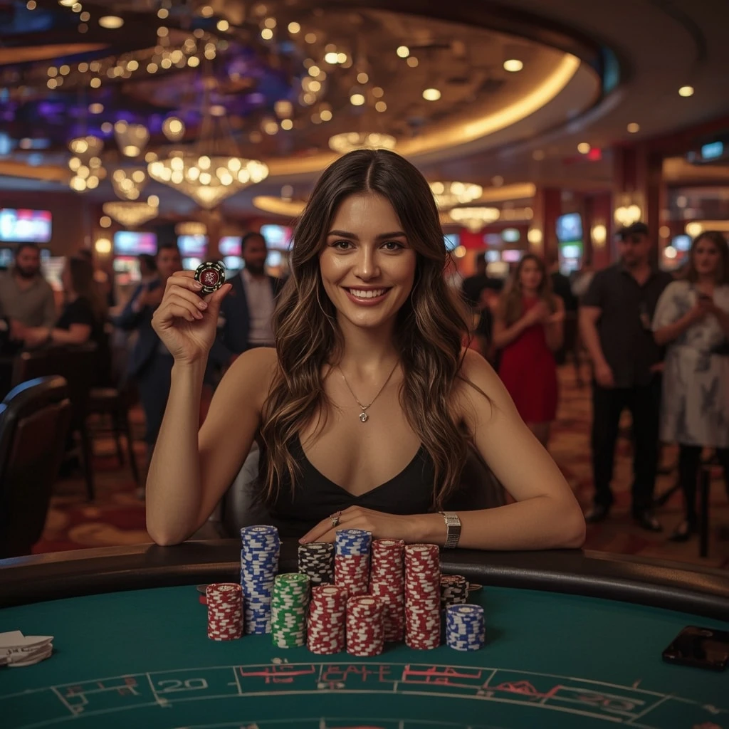 bonus dans les mains d'un homme au casino Happy Hugo